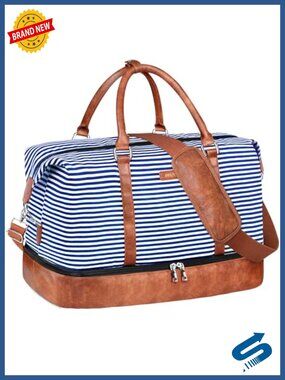 21" Travel Duffle Bag for Women, Shoe Compartment, Laptop, Carry On